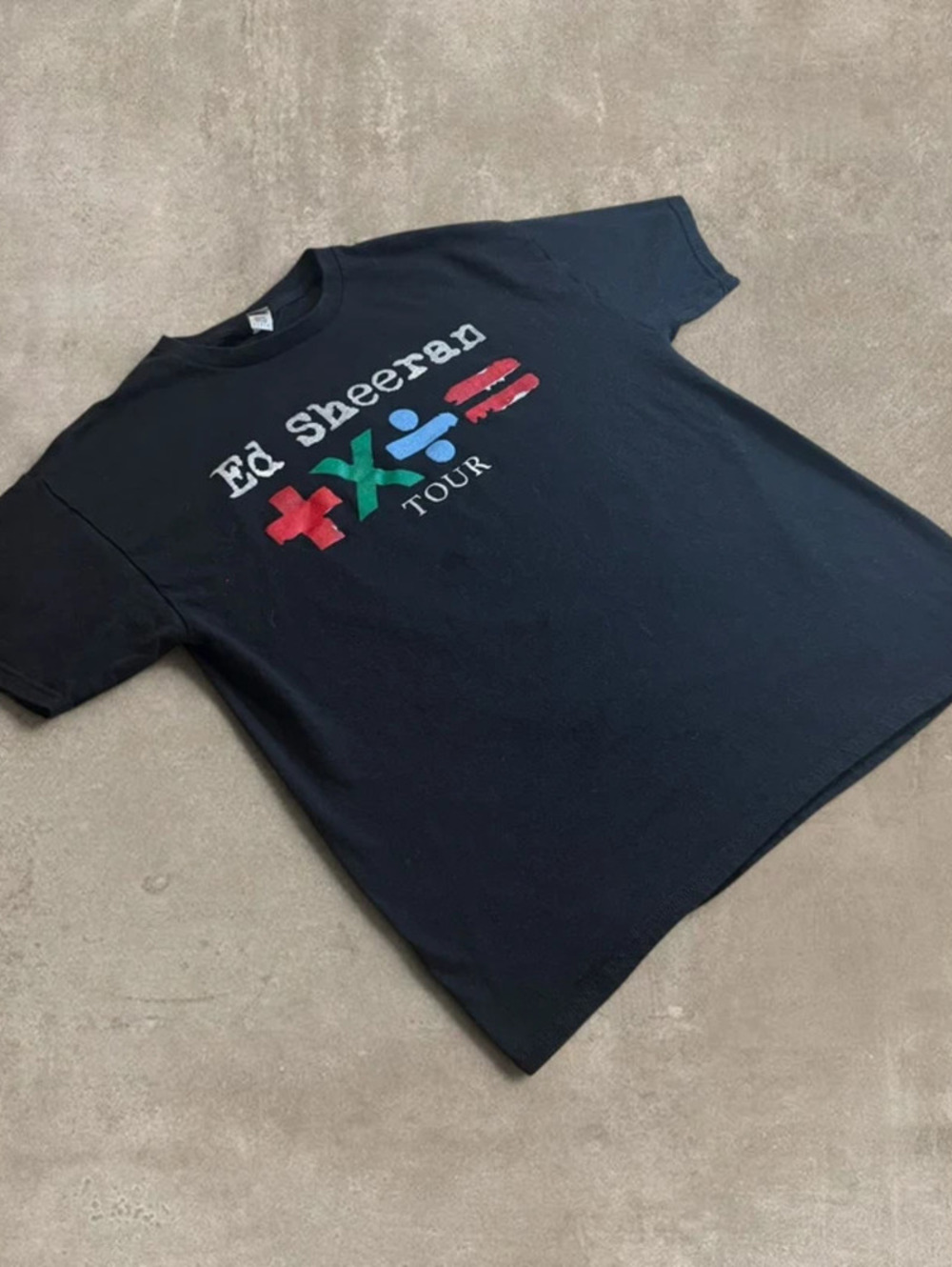 Ed Sheeran Mathematics Tour Concert Shirt Mens Large Black Tee